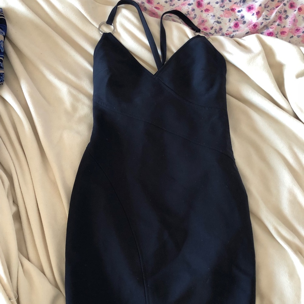 Cinq a sept navy cocktail dress